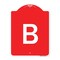 Signmission Designer Series Sign-Sign W/ Letter B, Red & White Aluminum Sign, 18" x 24", RW-1824-22962 A-DES-RW-1824-22962 - alternate 1